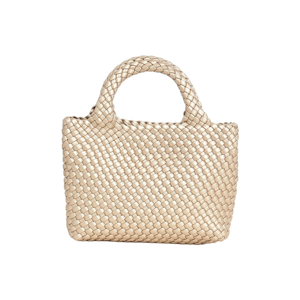 Stylish Leather Woven Hand Bag