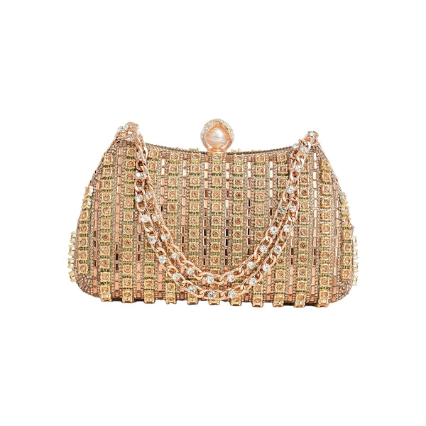 Radiant Glow Golden Fancy Clutch