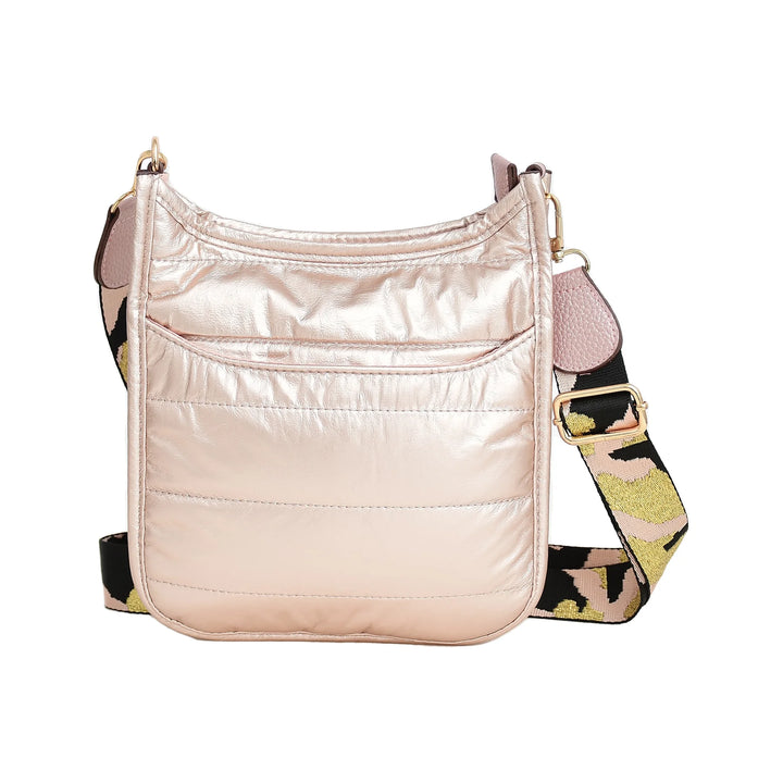 Faux Leather Large Messenger Bag