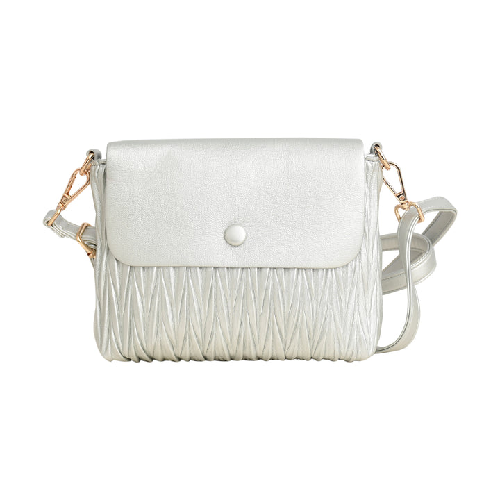 Faux Leather Crinkle Shoulder Bag