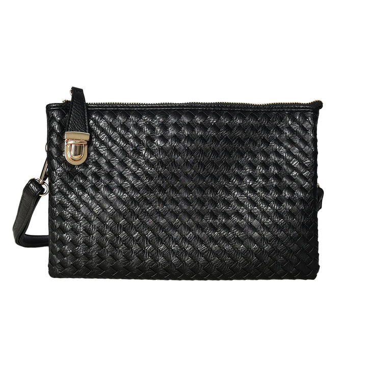 Classic Woven Leather Crossbody Bag
