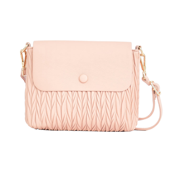 Faux Leather Crinkle Shoulder Bag