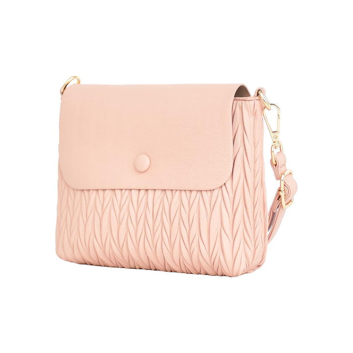 Faux Leather Crinkle Shoulder Bag