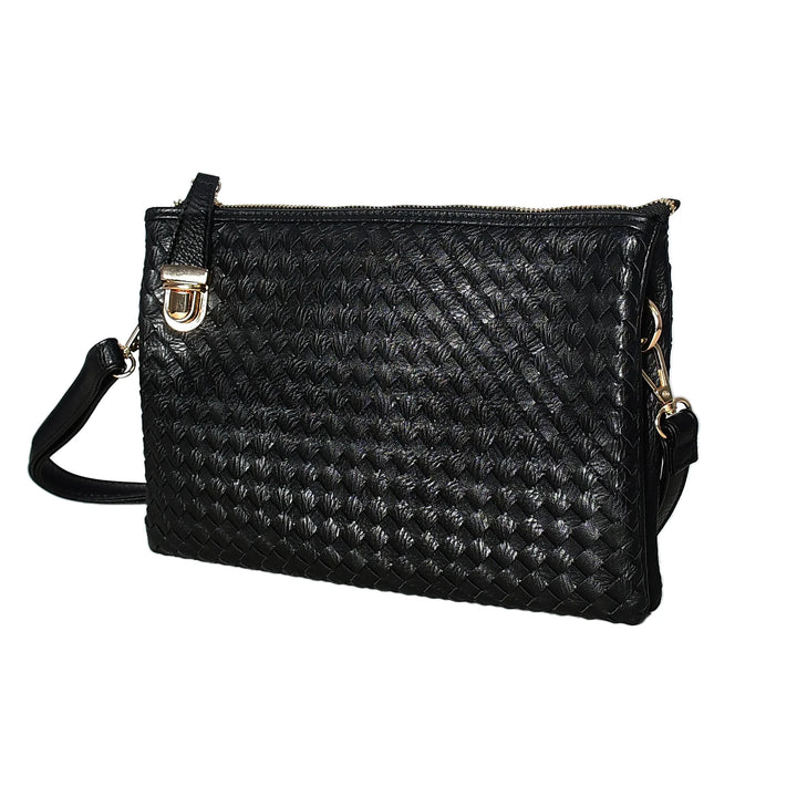 Classic Woven Leather Crossbody Bag