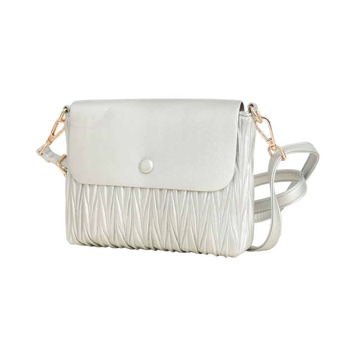 Faux Leather Crinkle Shoulder Bag
