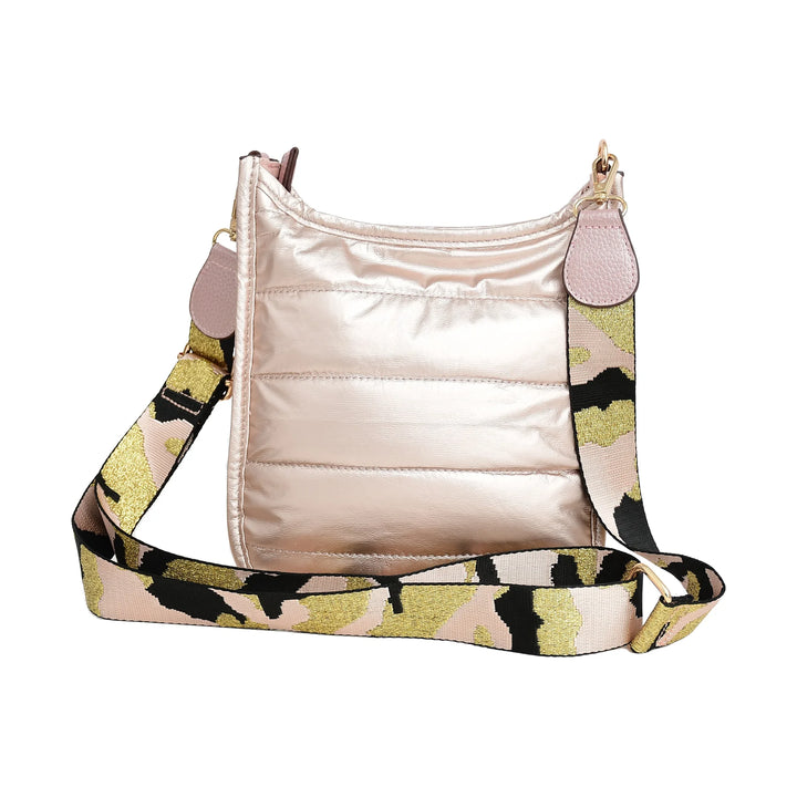 Faux Leather Large Messenger Bag