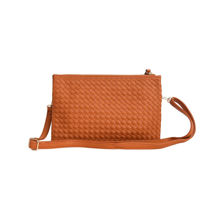 Classic Woven Leather Crossbody Bag