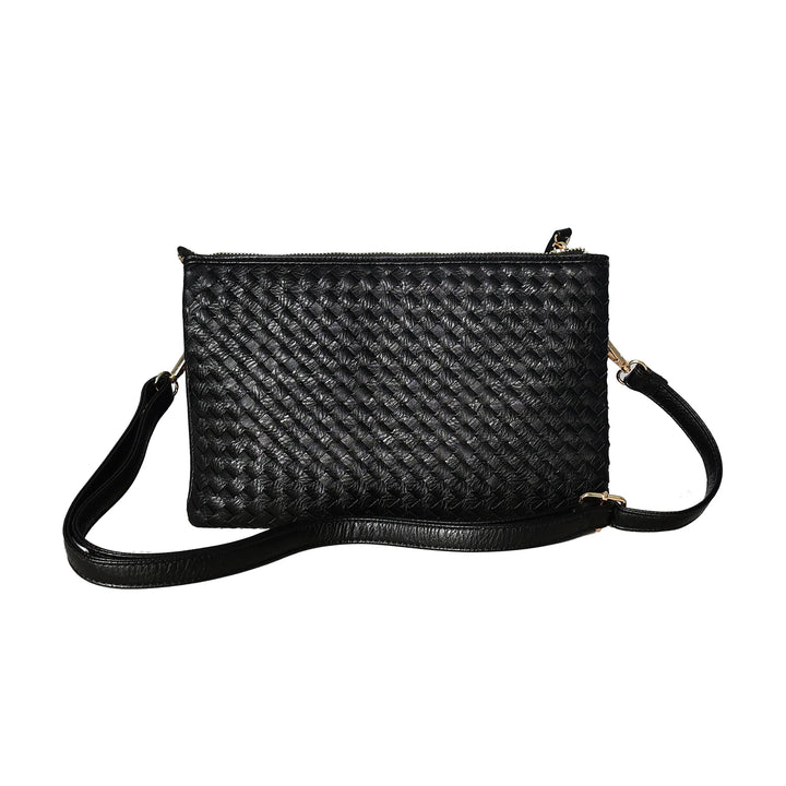 Classic Woven Leather Crossbody Bag