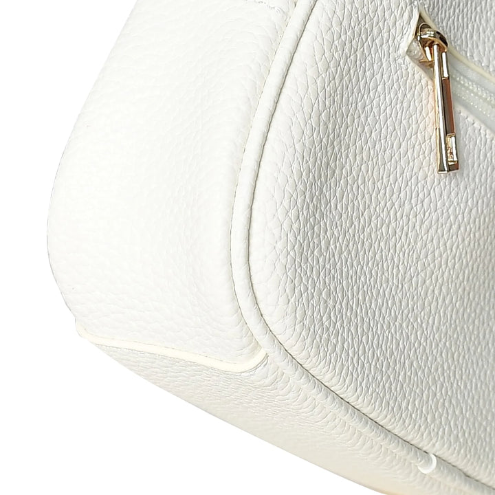 Faux Leather Double Zip Crossbody Bag