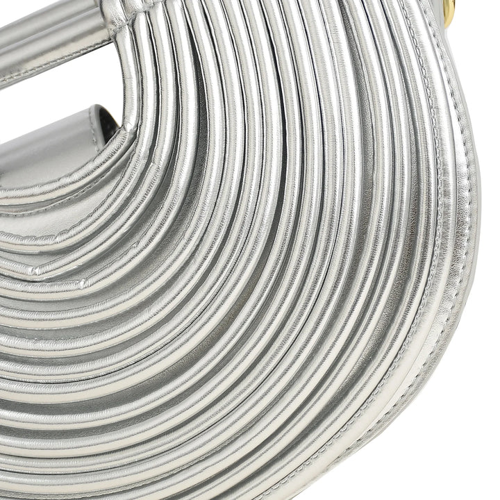 Half Moon Cross Body Leather Clutch