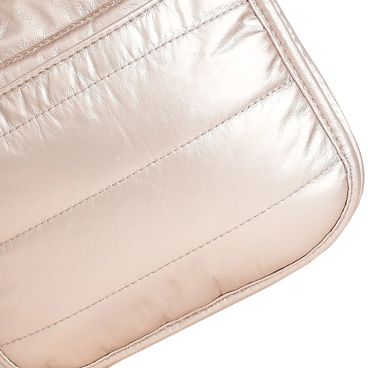 Faux Leather Large Messenger Bag