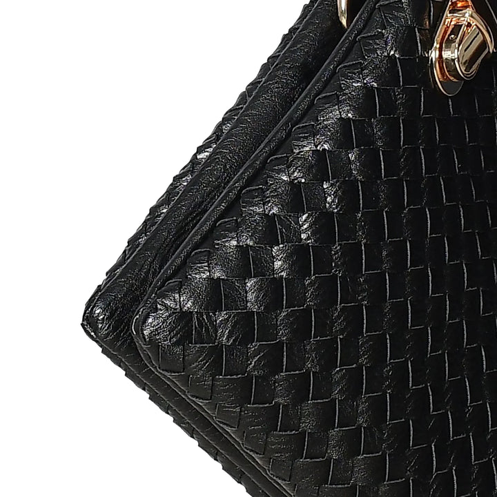Classic Woven Leather Crossbody Bag