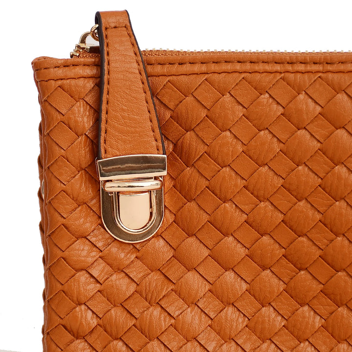 Classic Woven Leather Crossbody Bag