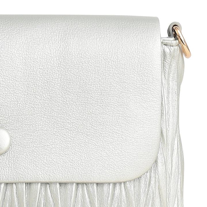Faux Leather Crinkle Shoulder Bag