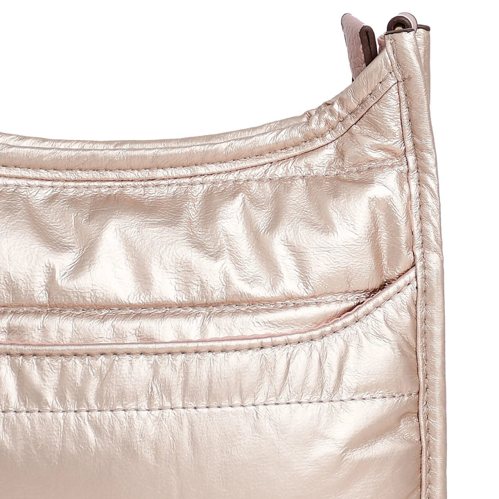 Faux Leather Large Messenger Bag