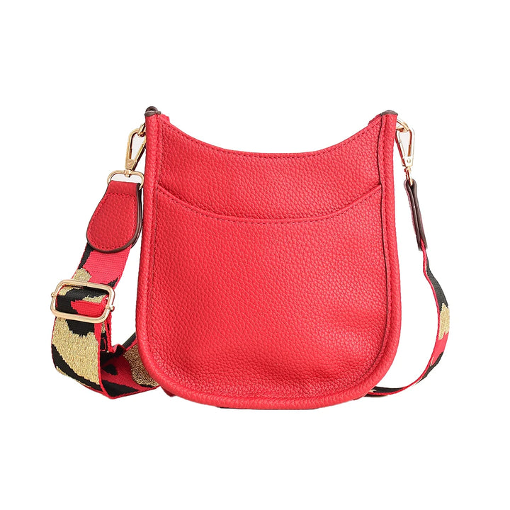 Faux Leather Small Messenger Bag