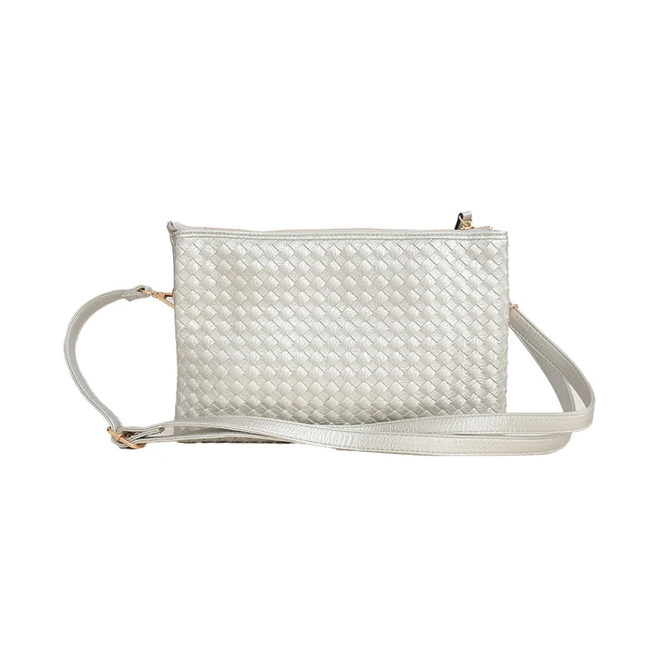 Classic Woven Leather Crossbody Bag