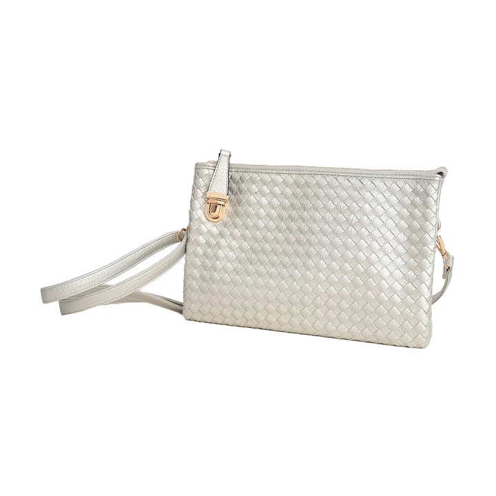 Classic Woven Leather Crossbody Bag