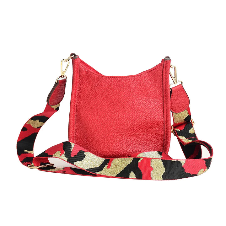 Faux Leather Small Messenger Bag