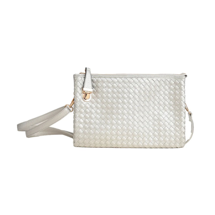 Classic Woven Leather Crossbody Bag