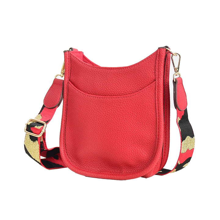 Faux Leather Small Messenger Bag