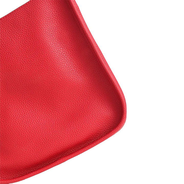 Faux Leather Large Messenger Bag