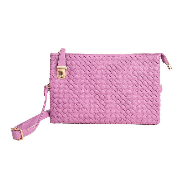 Classic Woven Leather Crossbody Bag