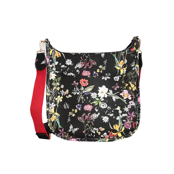 Floral Printed Fabric Large Messenger Bag