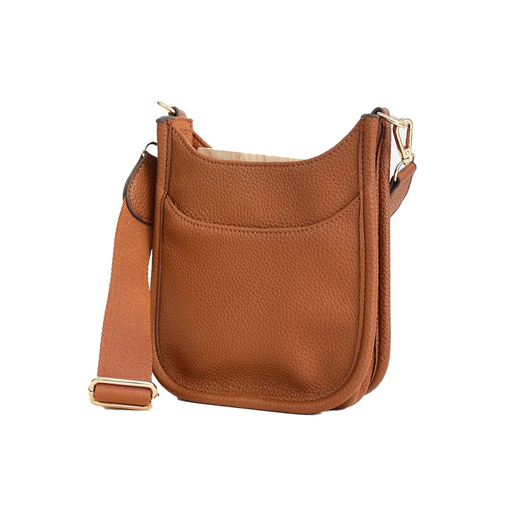 Faux Leather Small Messenger Bag