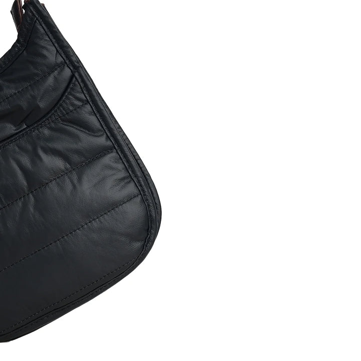 Faux Leather Small Messenger Bag