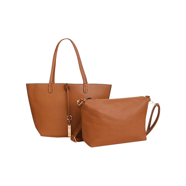 Faux Leather Reversible 2 Color Tote